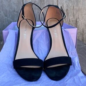 Madden Girl Beela Black Strap Sandal Heels Size 8
